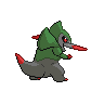 Fraxure back-facing sprite from Pokémon Black