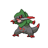 Fraxure front-facing sprite from Pokémon Black