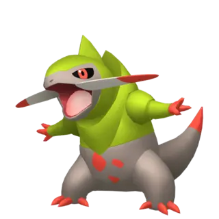 Fraxure front-facing sprite from Pokémon Y
