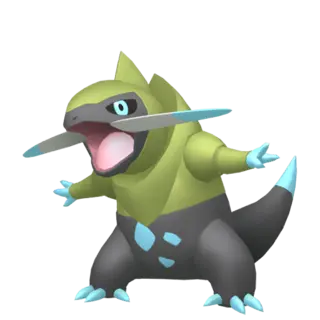 Fraxure shiny front-facing sprite from Pokémon Y