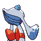 Froslass back-facing sprite from Pokémon Platinum