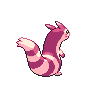 Furret shiny back-facing sprite from Pokémon Black