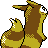 Furret back-facing sprite from Pokémon Crystal