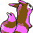 Furret shiny back-facing sprite from Pokémon Gold