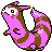 Furret shiny front-facing sprite from Pokémon Gold