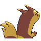 Furret back-facing sprite from Pokémon Platinum