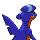 Gabite shiny back-facing sprite from Pokémon HeartGold
