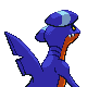 Gabite shiny back-facing sprite from Pokémon Platinum