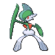 Gallade front-facing sprite from Pokémon HeartGold