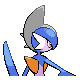 Gallade shiny back-facing sprite from Pokémon Platinum