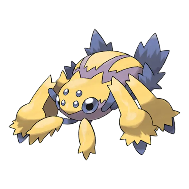 Galvantula, the EleSpider Pokémon — Bug/Electric-type Pokémon official artwork