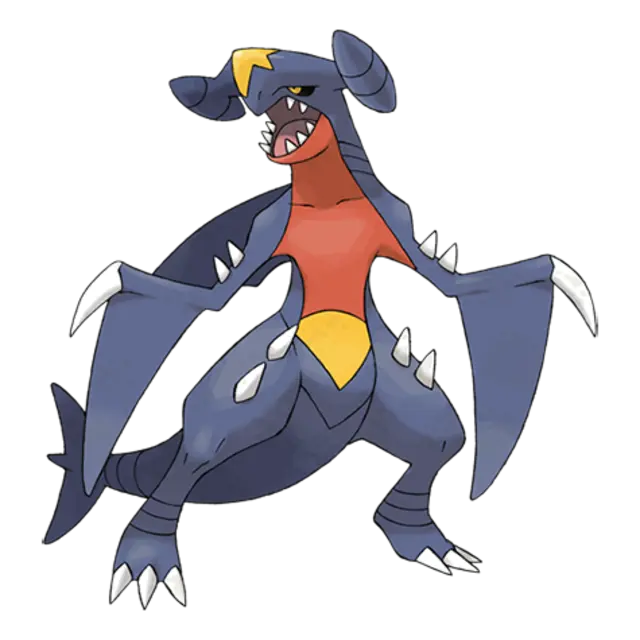 Garchomp, the Mach Pokémon — Dragon/Ground-type Pokémon official artwork