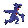 Garchomp back-facing sprite from Pokémon Black 2