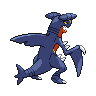 Garchomp shiny back-facing sprite from Pokémon Black