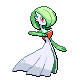 Gardevoir front-facing sprite from Pokémon HeartGold