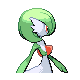Gardevoir back-facing sprite from Pokémon Platinum