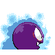 Gastly shiny back-facing sprite from Pokémon Diamond