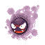Gastly front-facing sprite from Pokémon FireRed