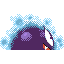 Gastly shiny back-facing sprite from Pokémon FireRed