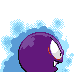 Gastly shiny back-facing sprite from Pokémon HeartGold