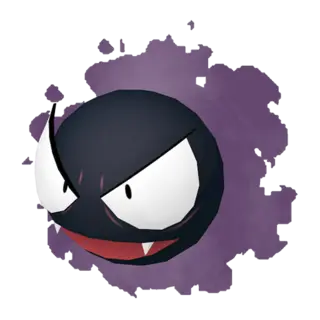 Gastly front-facing sprite from Pokémon Shining Pearl