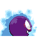 Gastly shiny back-facing sprite from Pokémon Platinum
