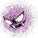 Gastly front-facing sprite from Pokémon Blue