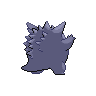 Gengar shiny back-facing sprite from Pokémon Black