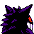 Gengar back-facing sprite from Pokémon Crystal
