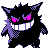 Gengar shiny front-facing sprite from Pokémon Crystal