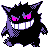 Gengar shiny front-facing sprite from Pokémon Silver