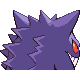 Gengar back-facing sprite from Pokémon HeartGold