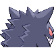 Gengar shiny back-facing sprite from Pokémon HeartGold