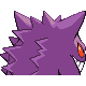 Gengar back-facing sprite from Pokémon Platinum