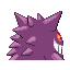 Gengar back-facing sprite from Pokémon Sapphire