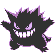 Gengar front-facing sprite from Pokémon Yellow