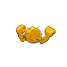 Geodude shiny back-facing sprite from Pokémon White