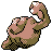 Geodude shiny back-facing sprite from Pokémon Crystal