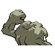 Geodude back-facing sprite from Pokémon Pearl