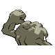 Geodude back-facing sprite from Pokémon SoulSilver