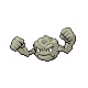 Geodude front-facing sprite from Pokémon SoulSilver