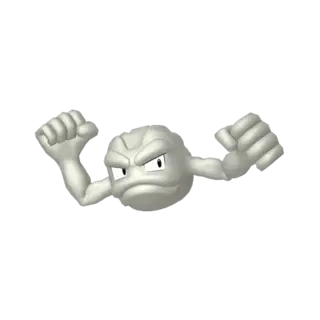 Geodude front-facing sprite from Pokémon Alpha Sapphire