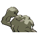 Geodude back-facing sprite from Pokémon Platinum