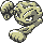 Geodude front-facing sprite from Pokémon Yellow