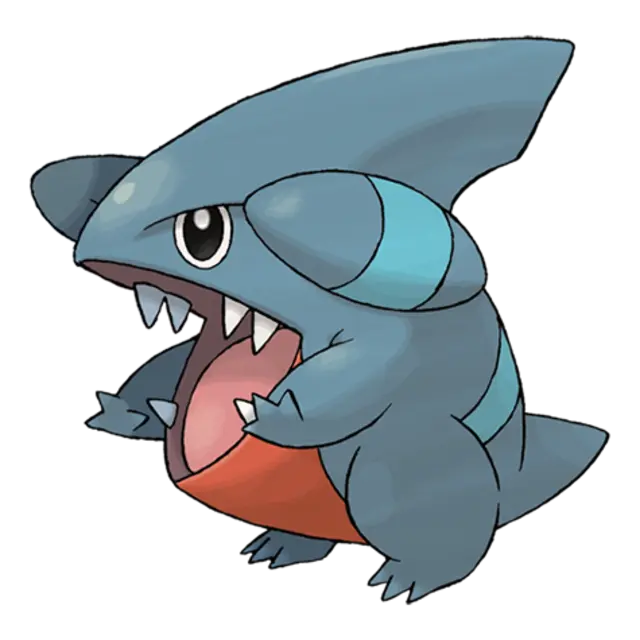 Gible, the Land Shark Pokémon — Dragon/Ground-type Pokémon official artwork