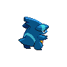 Gible shiny back-facing sprite from Pokémon Black 2