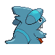 Gible back-facing sprite from Pokémon Pearl