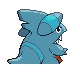 Gible back-facing sprite from Pokémon SoulSilver