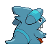 Gible back-facing sprite from Pokémon Platinum