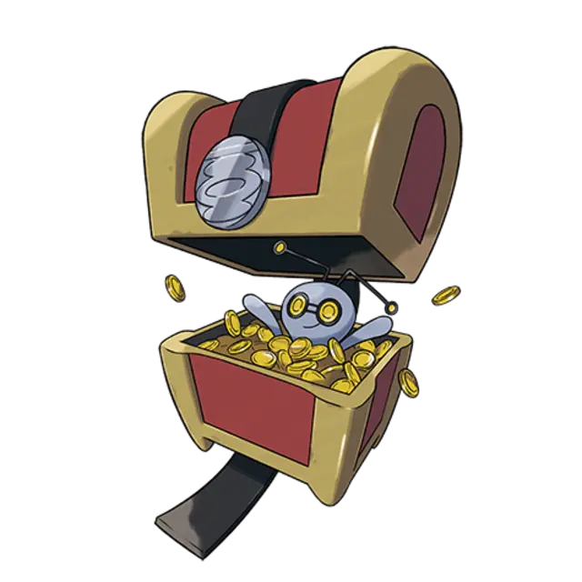 Gimmighoul, the Coin Chest Pokémon — Ghost-type Pokémon official artwork